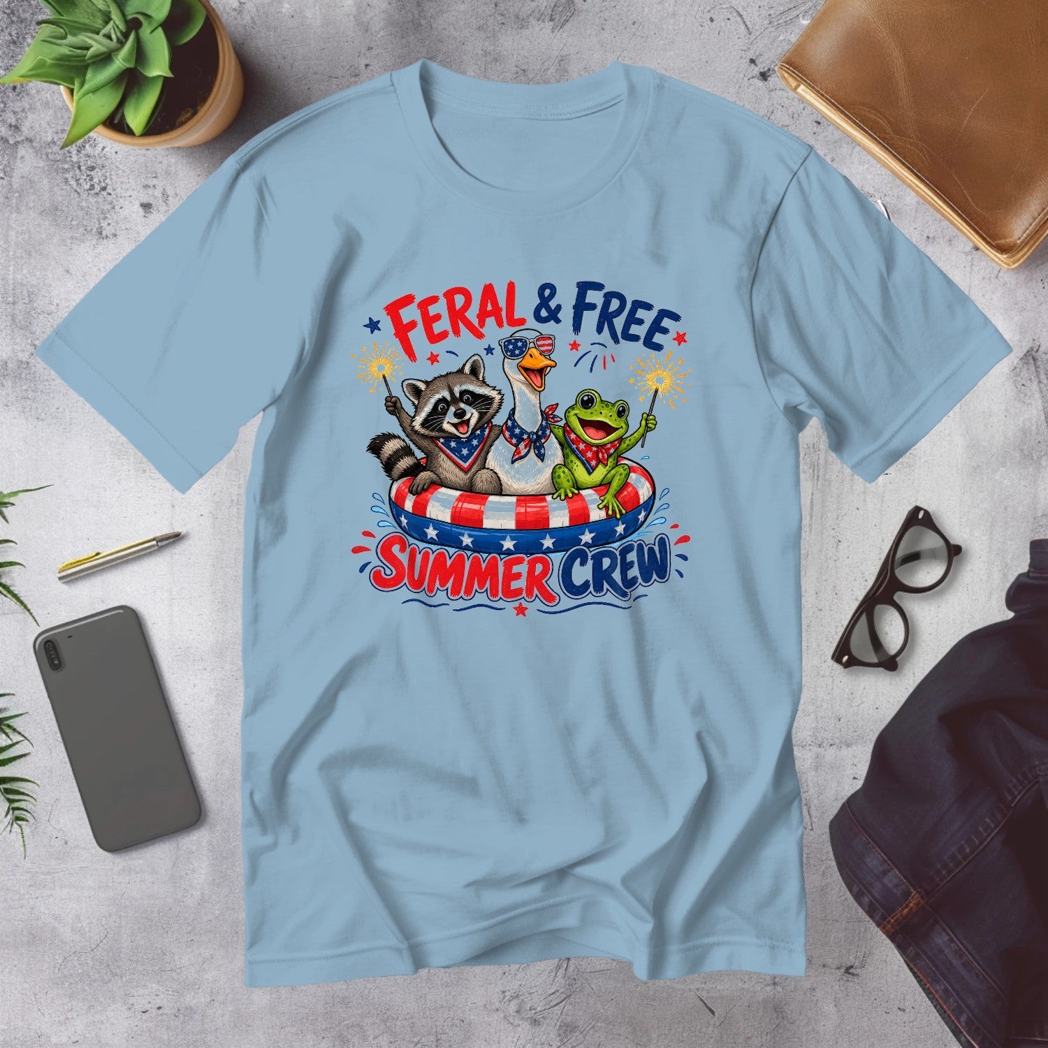 Mega Tees — Light Blue
