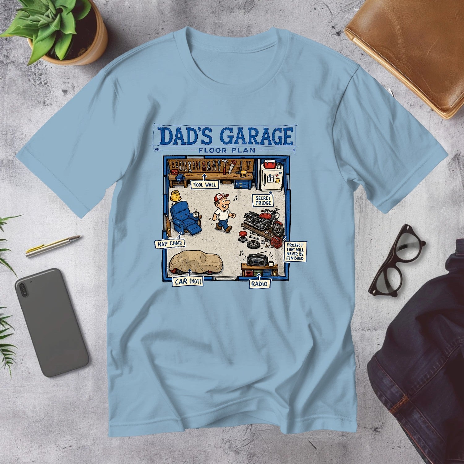 Mega Tees — Light Blue