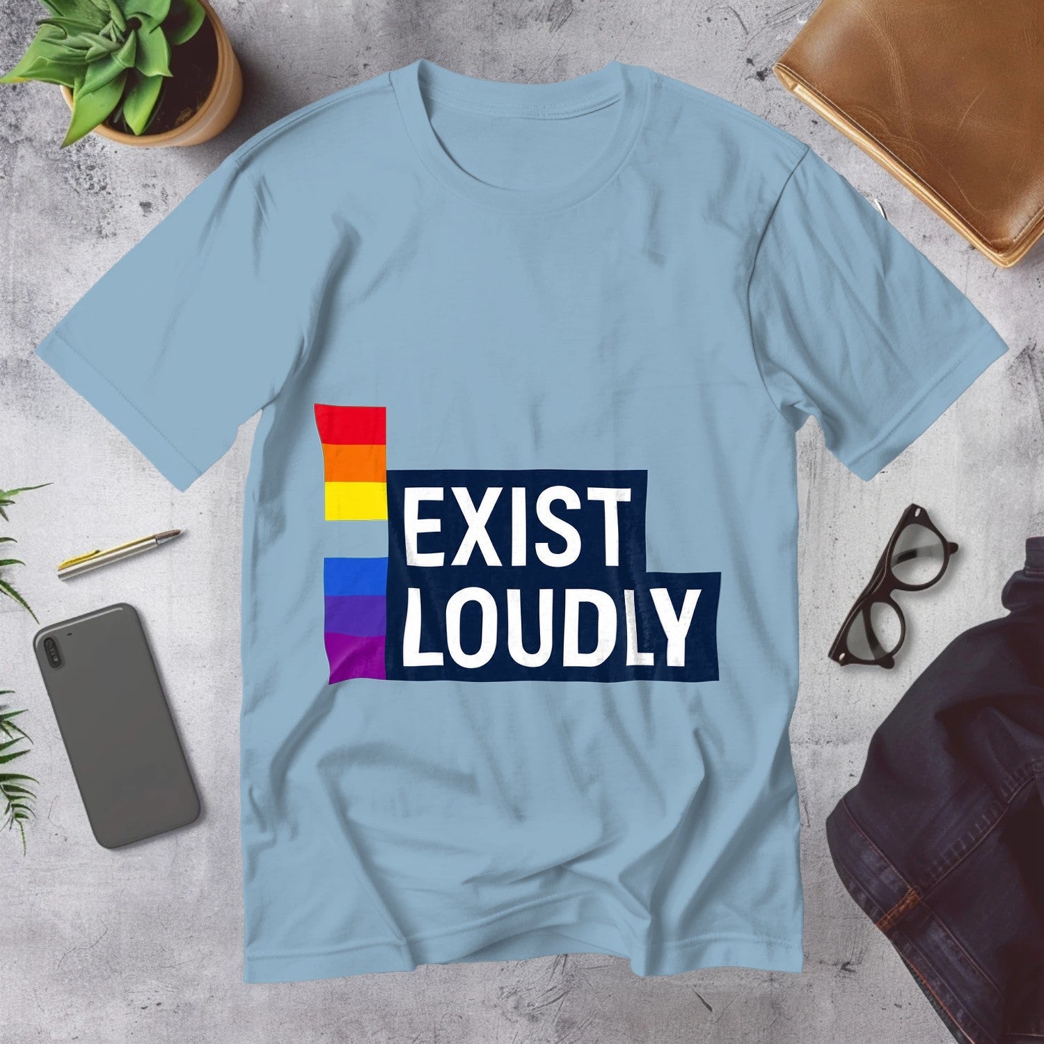 Mega Tees — Light Blue