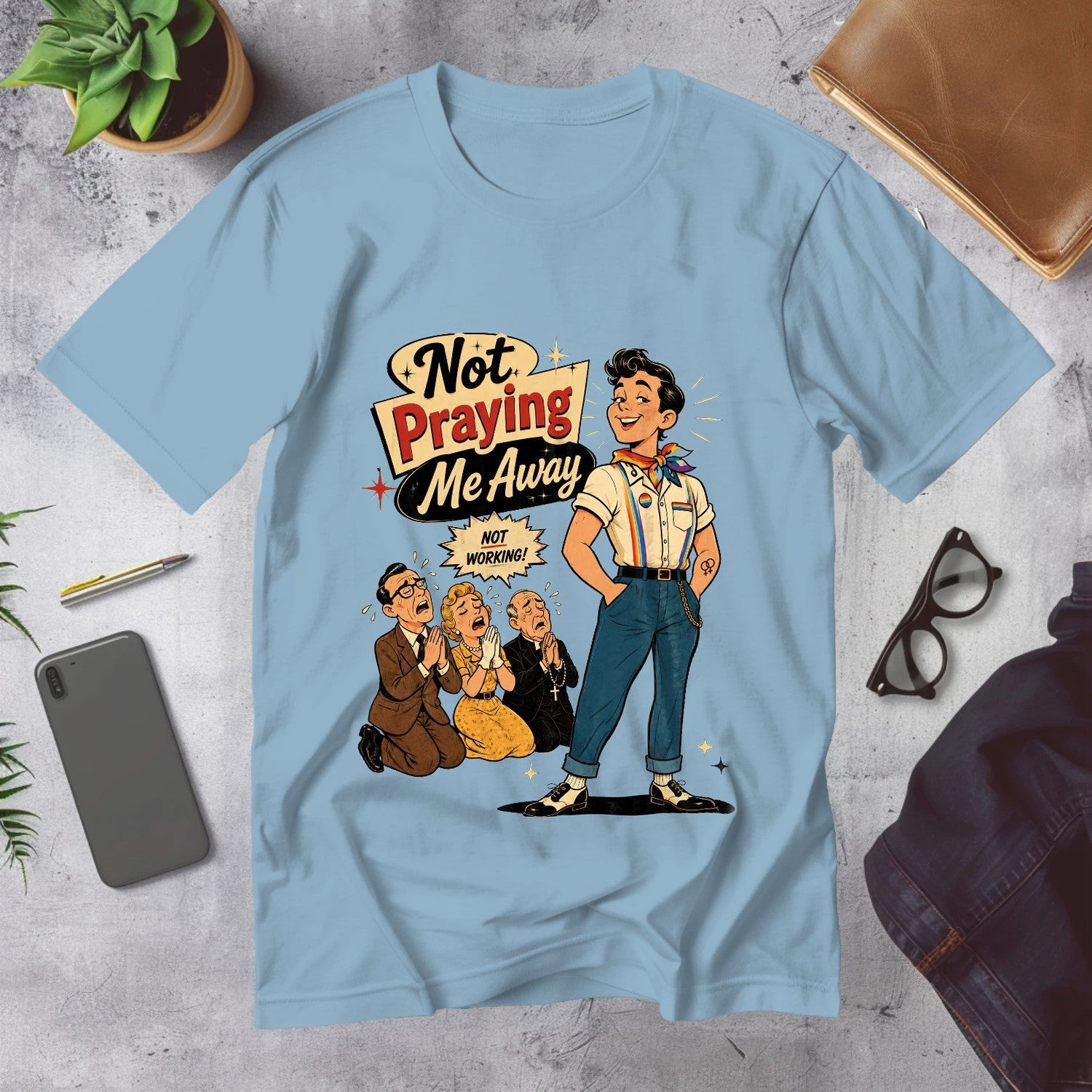 Mega Tees — Light Blue
