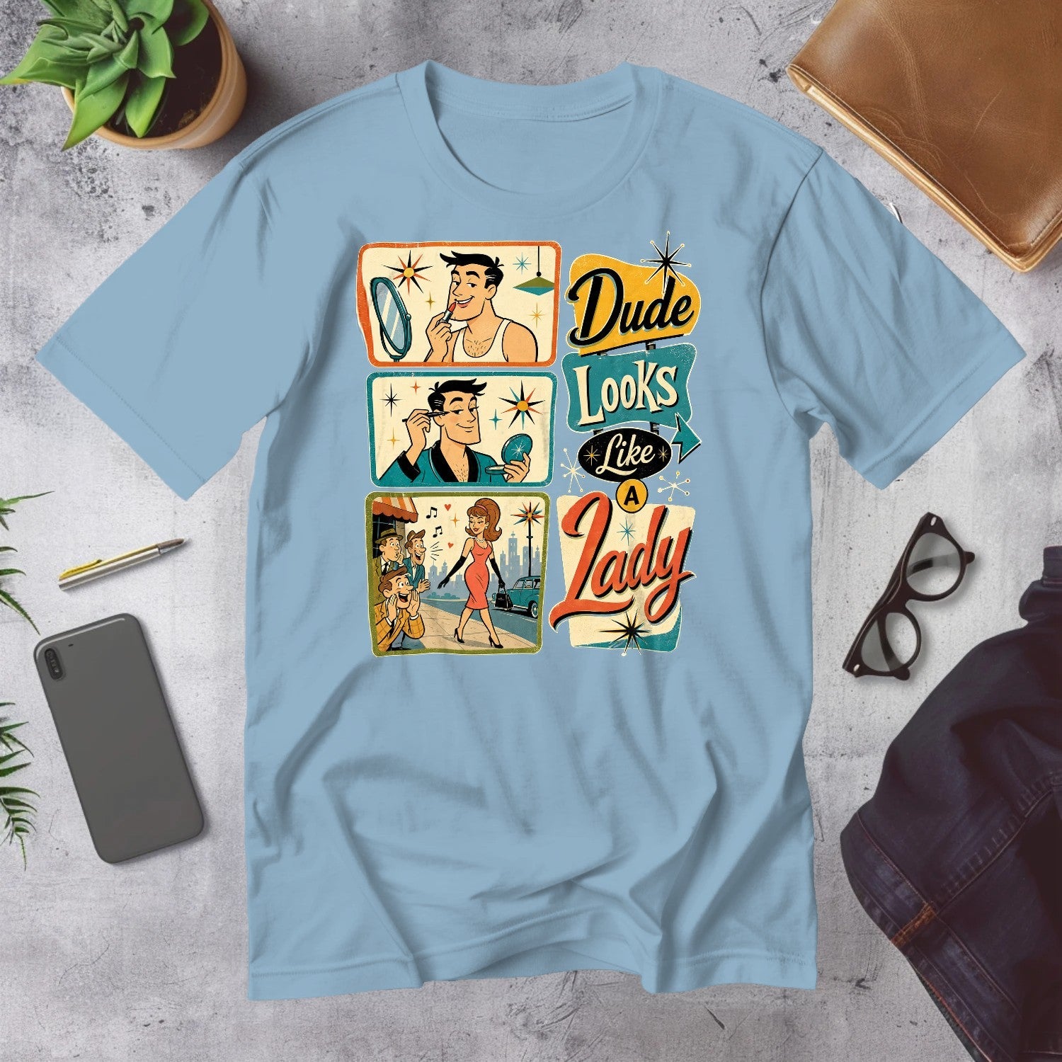 Mega Tees — Light Blue