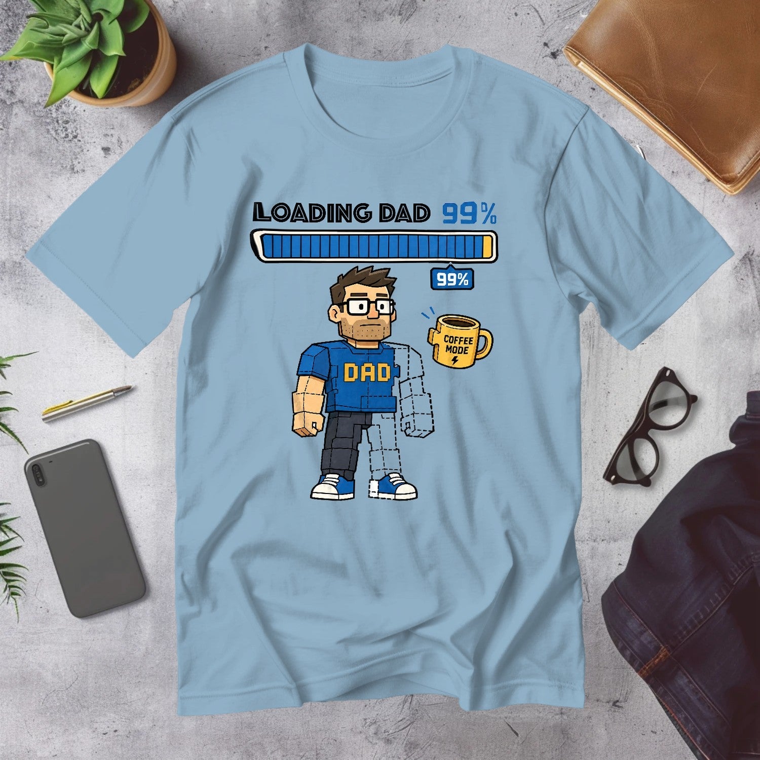 Mega Tees — Light Blue