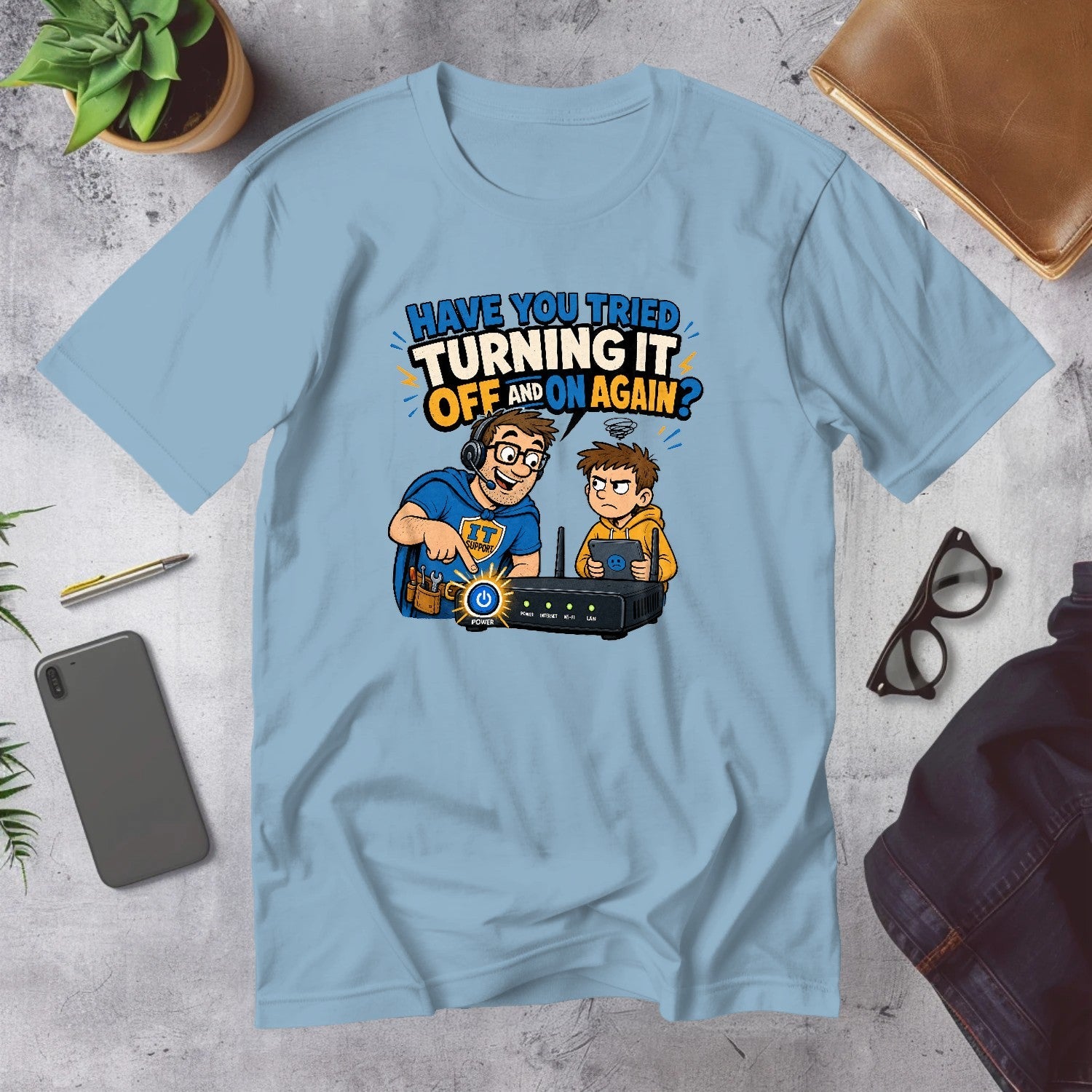 Mega Tees — Light Blue