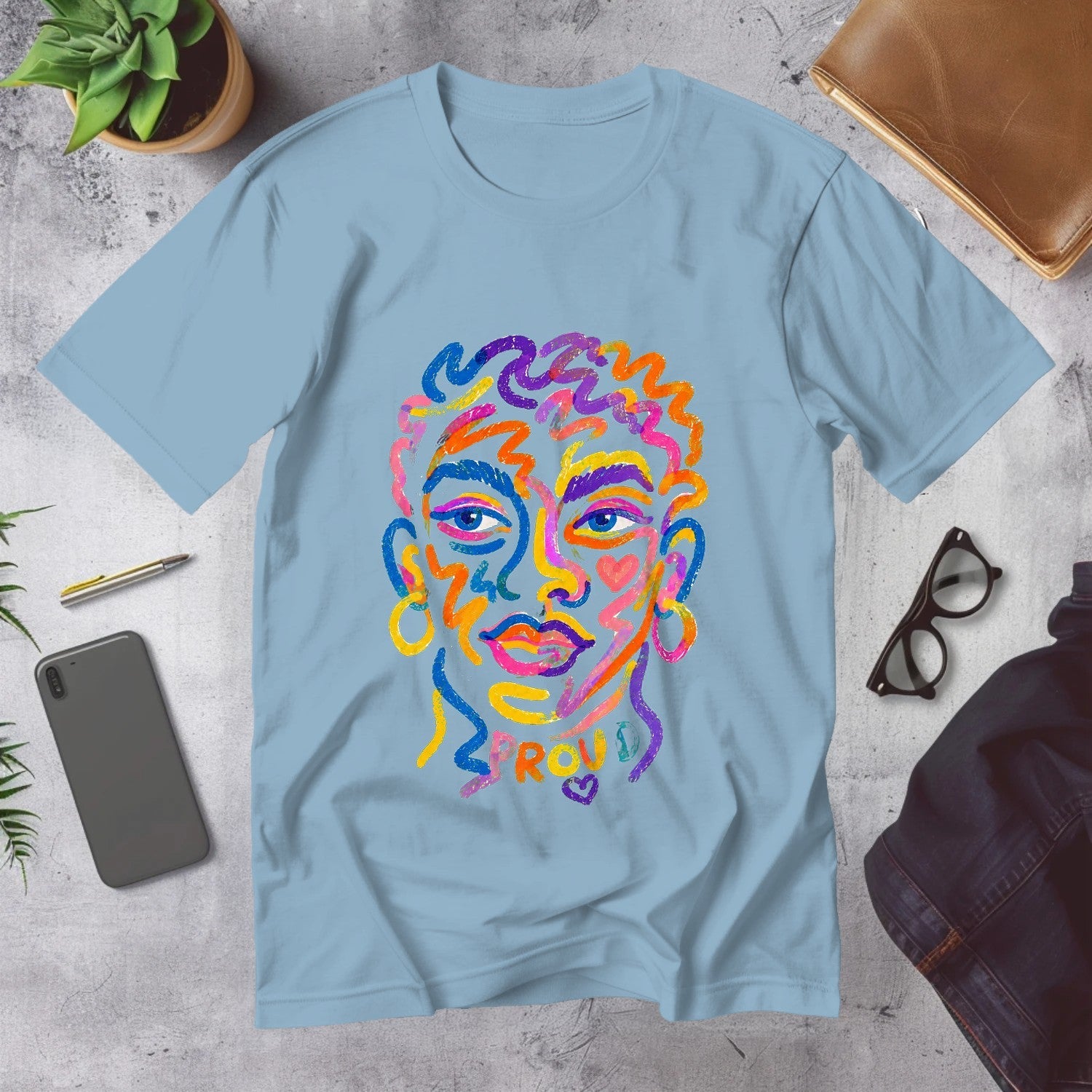 Mega Tees — Light Blue