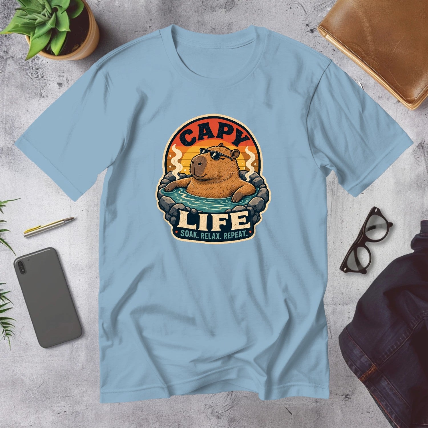 Mega Tees — Light Blue
