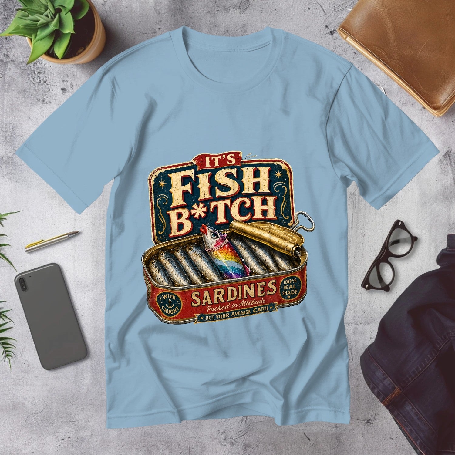 Mega Tees — Light Blue