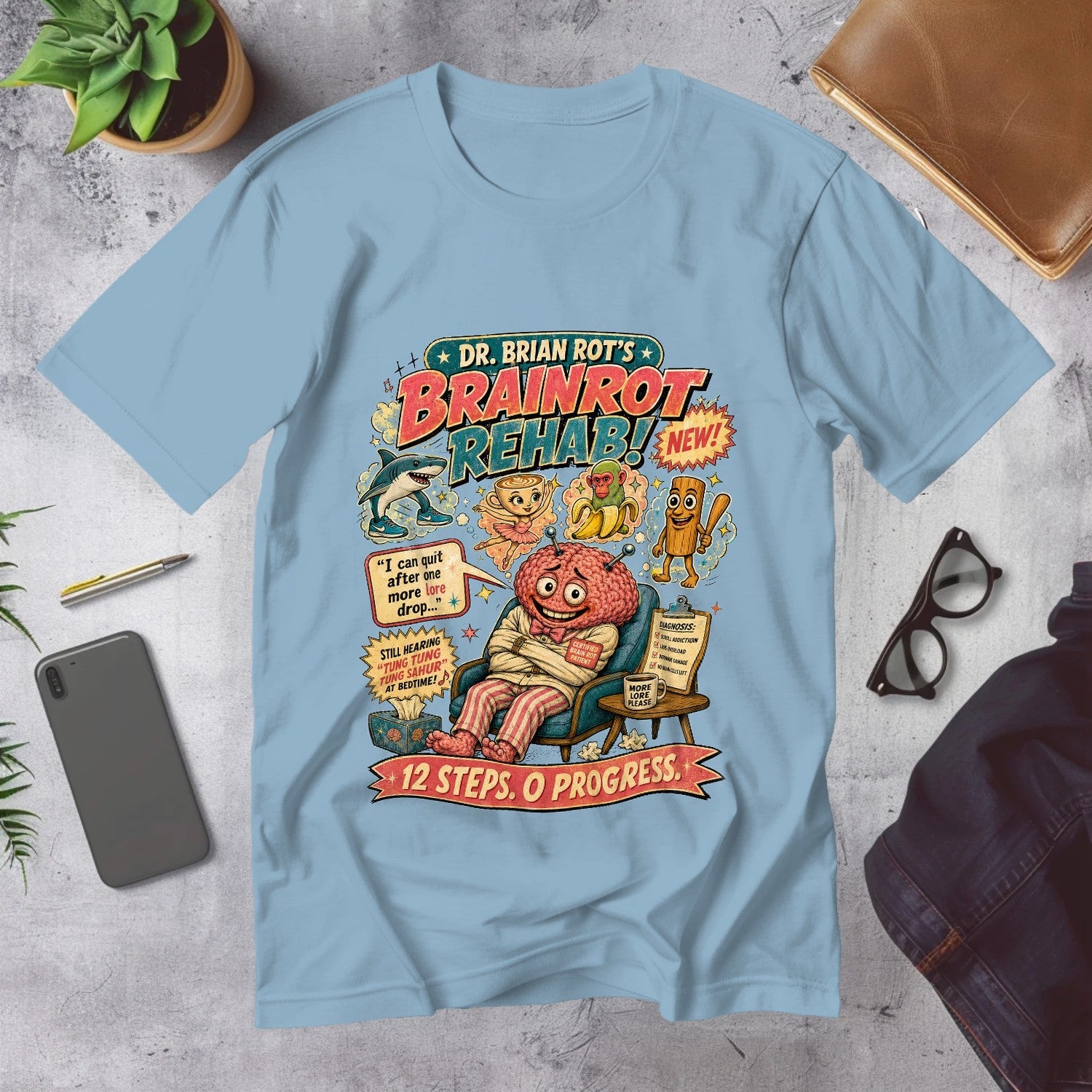 Mega Tees — Light Blue