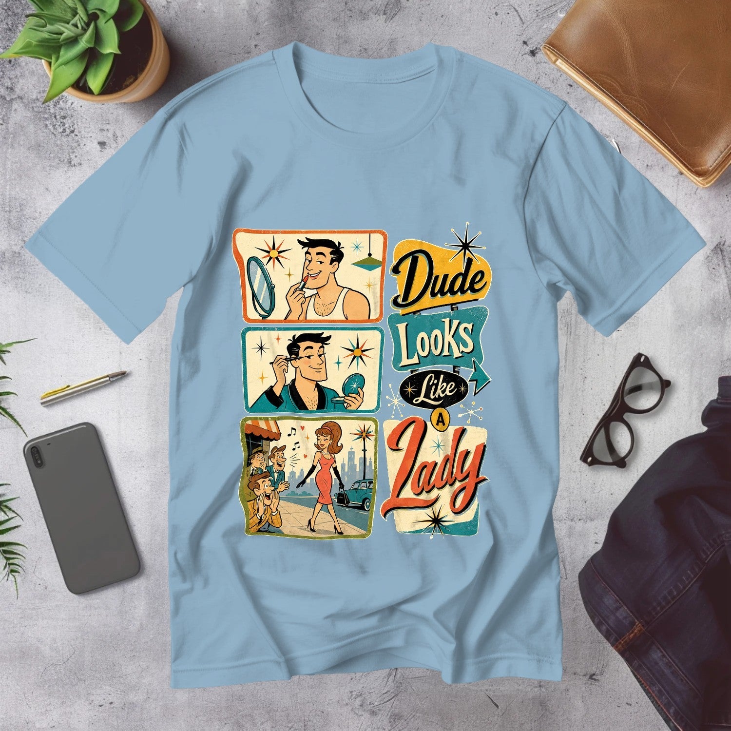 Mega Tees — Light Blue