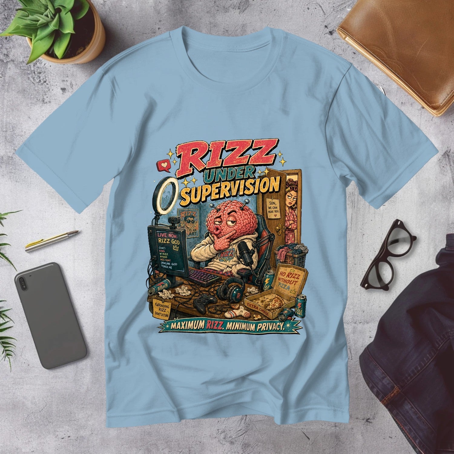 Mega Tees — Light Blue