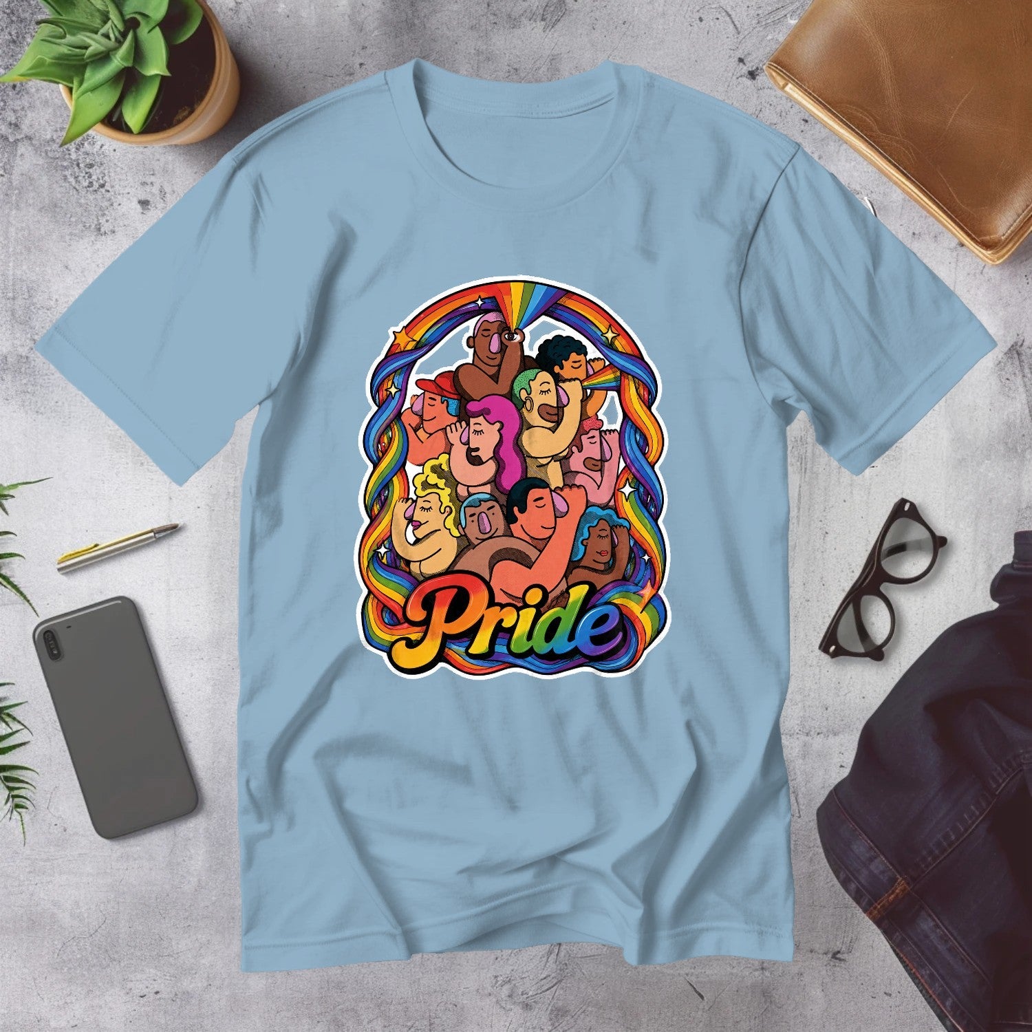 Mega Tees — Light Blue